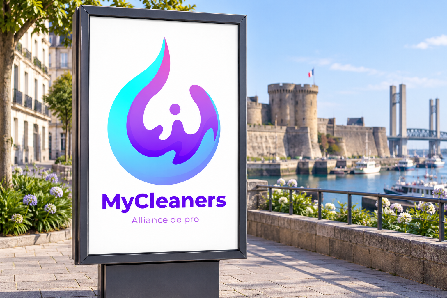 Affiche MyCleaners à Brest — mise en scène générée par IA